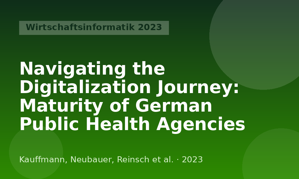 Navigating the Digitalization Journey: Maturity of German Public Health Agencies
