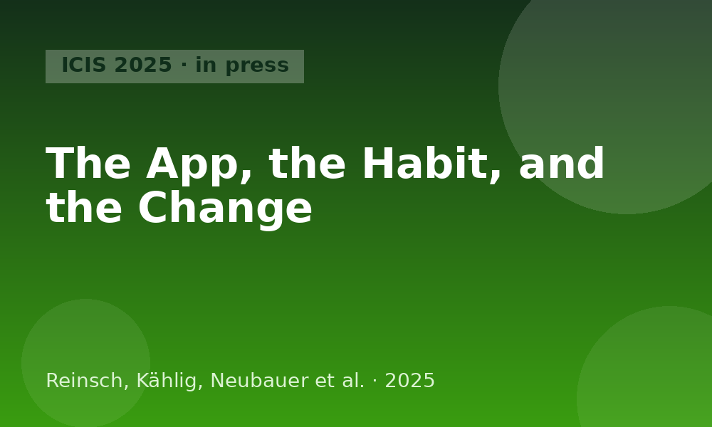 The App, the Habit, and the Change