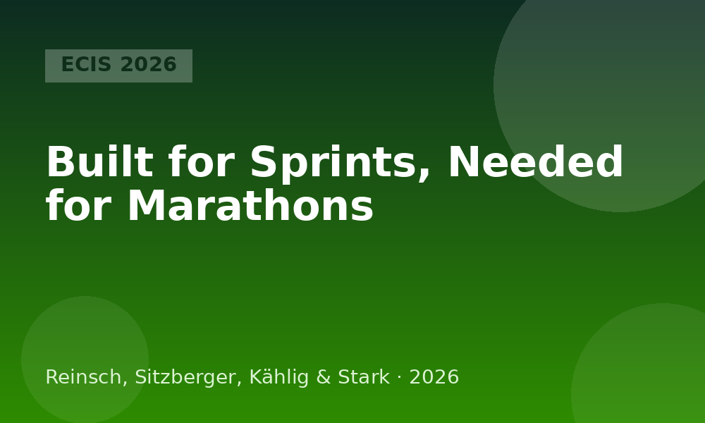 Built for Sprints, Needed for Marathons