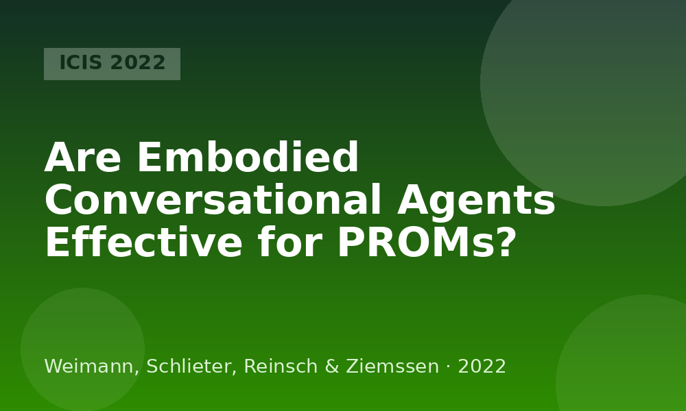 Are Embodied Conversational Agents Effective for PROMs?